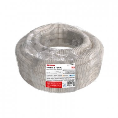 Фотография товара 'Rexant 01-9100-1 Силовой кабель в гофре, ВВГ-Пнг(А)-LS 2x1,5 мм? + гофра d 16 мм'