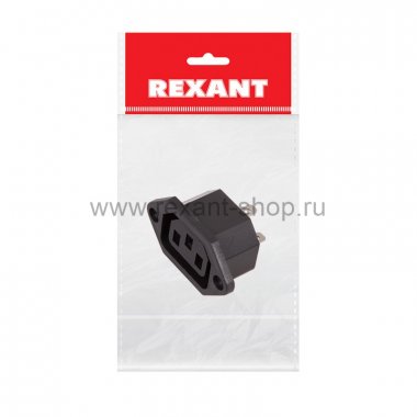 Фотография товара 'Rexant Cетевое гнездо на корпус (пакет БОПП) , 11-0002-9'