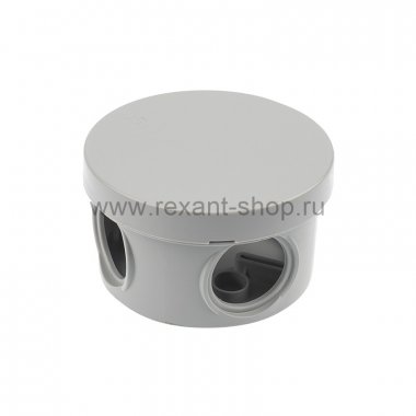 Фотография товара 'Rexant Коробка распаячная ОУ, ? 65х40 мм, IP54 (УПр 65/40.1.3) , 28-3008'