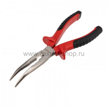 Фотография товара 'Rexant Тонкогубцы изогнутые 200 мм никелированные, двухкомпонентные рукоятки, 12-4621'