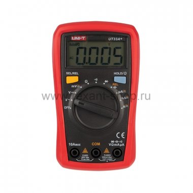 Фотография товара 'Rexant Портативный мультиметр UNI-T UT33A+ с автовыбором диапазона, емкость, 13-0055'