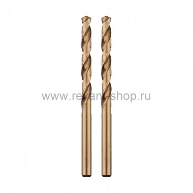 Фотография товара 'Rexant Сверло по металлу 2,5 мм «Кобальт» (сталь HSS-Co 5% M35 P6M5K5), DIN 338, 91-0501'
