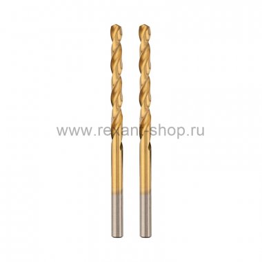Фотография товара 'Rexant Сверло по металлу 2,5 мм «Стандарт+» (P6M5 M-2), DIN 338, 91-0522'
