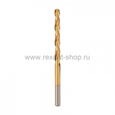 Фотография товара 'Rexant Сверло по металлу 4 мм «Стандарт+» (P6M5 M-2), DIN 338, 91-0525'