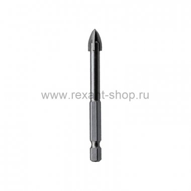 Фотография товара 'Rexant Сверло по стеклу и керамике 8 мм 4 грани шестигранный хвостовик, 91-0650'