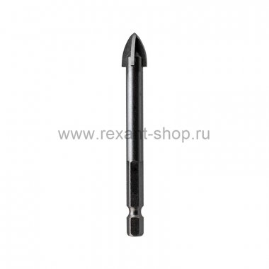 Фотография товара 'Rexant Сверло по стеклу и керамике10 мм 4 грани шестигранный хвостовик, 91-0651'