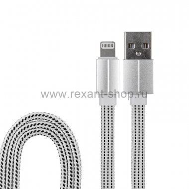Фотография товара 'Rexant USB кабель для iPhone 5/6/7/8/X моделей, 1 метр , 18-1979'