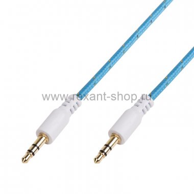Фотография товара 'Rexant Аудиокабель AUX 3.5 мм в тканевой оплетке 1 м, 18-4072'