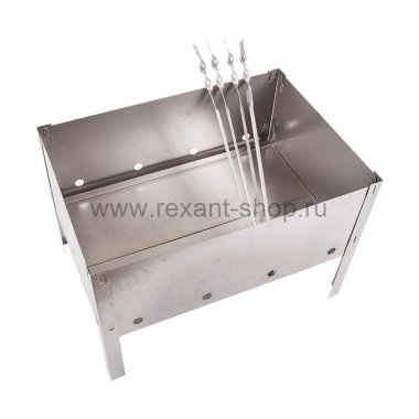 Фотография товара 'Rexant Мангал сборный со складным дном в пленке с шампурами СОКОЛ, 62-0002'