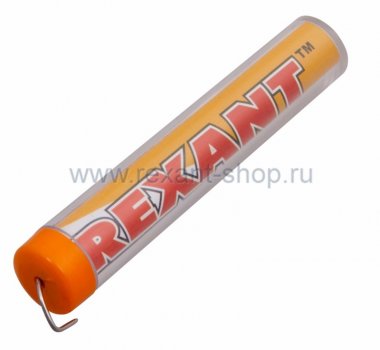 Фотография товара 'Rexant Припой с канифолью 10 гр.d=1.0 мм 09-3101'
