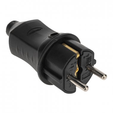 Фотография товара 'Rexant 111-001-4 Вилка прямая влагозащищенная 2P+PE 230V, 16 А, IP44'