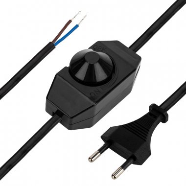 Фотография товара 'Rexant Сетевой шнур с диммером, 2х0,75 мм?, 2 м, 11-1137'