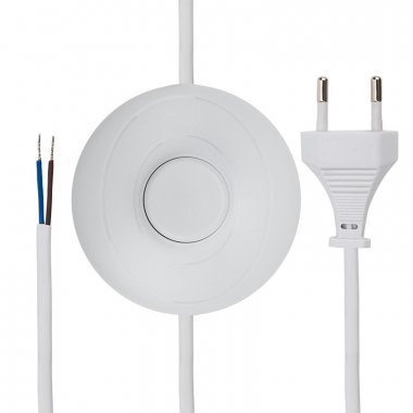 Фотография товара 'Rexant Сетевой шнур с напольным переключателем 2х0,75 мм?, 2,5 м, 11-1145'