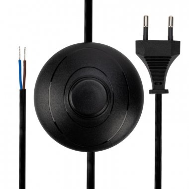 Фотография товара 'Rexant Сетевой шнур с напольным переключателем 2х0,75 мм?, 2,5 м, 11-1144'