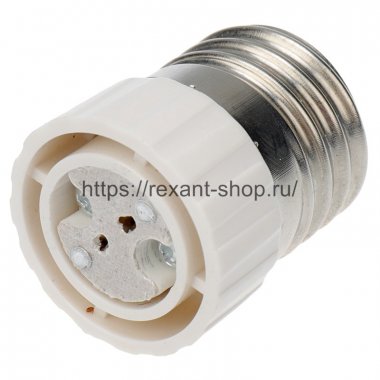 Фотография товара 'Rexant Переходник цокольный E27-GU5.3, 11-8857'