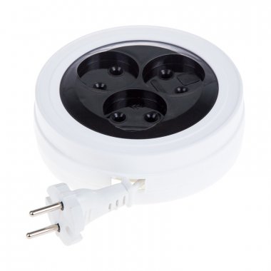 Фотография товара 'Rexant Удлинитель STANDARD рулетка 3 м, 3 гнезда, 2х0.75 мм?, б/з, 11-7224'