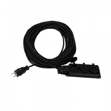 Фотография товара 'Rexant Удлинитель-шнур 3х1.5, 30 м, 3 гнезда, морозостойкий, с/з, 16 А, 3500 Вт, IP44, 11-7076'