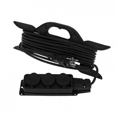 Фотография товара 'Rexant Удлинитель-шнур на рамке 3х1.5, 10 м, 3 гнезда, морозостойкий, с/з, 16 А, 3500 Вт, IP44, 11-7080'