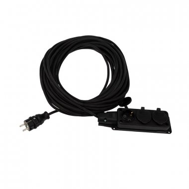 Фотография товара 'Rexant Шнур-удлинитель морозостойкий 20 метров 3 гнезда КГ 3х1.5 мм, 11-5463'