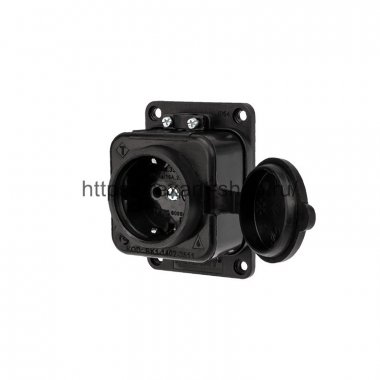 Фотография товара 'Rexant Розетка штепсельная влагозащищенная, с/з,16 А, IP54, 111-111'