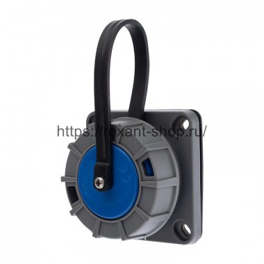 Фотография товара 'Rexant Розетка настенная фланцевая влагозащищенная с крышкой 16 А, 2Р+РЕ, IP68, 111-124'