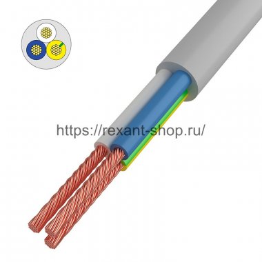 Фотография товара 'Rexant Провод соединительный ПВС 3x1,0 мм?, 01-8044-50'