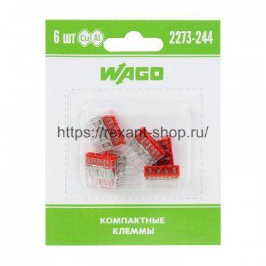 Фотография товара 'Rexant Компактная 4-проводная клемма, 07-5143-06'