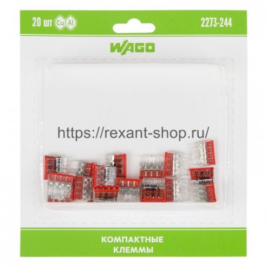 Фотография товара 'Rexant Компактная клемма 4-х проводная, 07-5143-20'