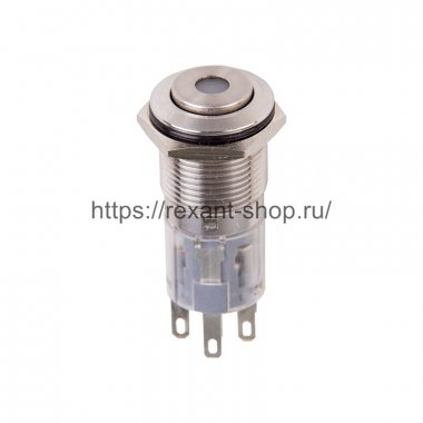 Фотография товара 'Rexant Кнопка антивандальная ?16 12В Б/Фикс (5с) (ON)-OFF/(OFF)-ON, 06-0352-A'