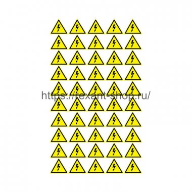 Фотография товара 'Rexant Наклейка знак электробезопасности «Опасность поражения электротоком» 25х25х25 мм, 56-0006-1'