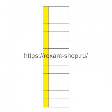 Фотография товара 'Rexant Наклейка маркировочная таблица 12 модулей (50х216 мм), 55-0010'
