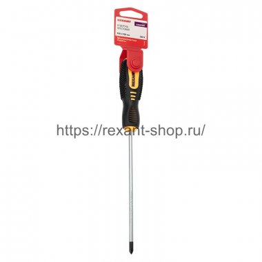 Фотография товара 'Rexant Отвертка крестовая PH 1х150 мм, двухкомпонентная рукоятка, 12-6405'