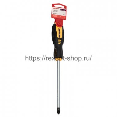 Фотография товара 'Rexant Отвертка крестовая PZ 3х150 мм, двухкомпонентная рукоятка, 12-6416'