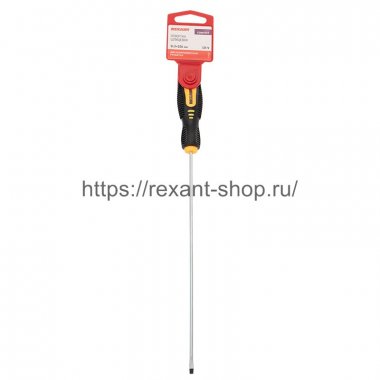 Фотография товара 'Rexant Отвертка шлицевая SL 3х200 мм, двухкомпонентная рукоятка, 12-6423'