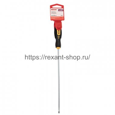 Фотография товара 'Rexant Отвертка шлицевая SL 4х200 мм, двухкомпонентная рукоятка, 12-6426'