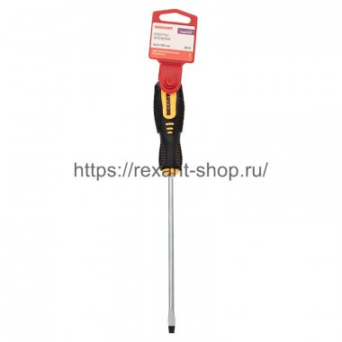 Фотография товара 'Rexant Отвертка шлицевая SL 5х150 мм, двухкомпонентная рукоятка, 12-6428'