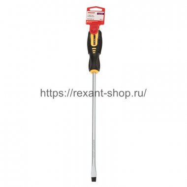 Фотография товара 'Rexant Отвертка шлицевая SL 8х250 мм, двухкомпонентная рукоятка, 12-6434'