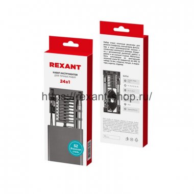 Фотография товара 'Rexant Набор отверток для точных работ REXANT XA-04, 24 предмета, 12-4754'