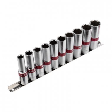 Фотография товара 'Rexant Набор удлиненных торцевых головок 1/2, шестигранные, CrV, 12-8308'