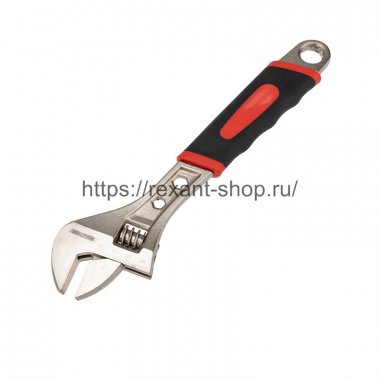 Фотография товара 'Rexant Разводной ключ REXANT 300 мм никелированный, двухкомпонентная рукоятка, 12-4675'