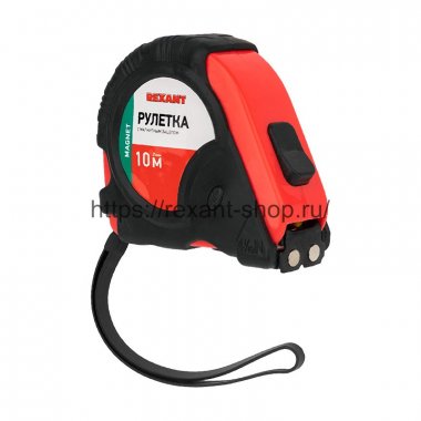 Фотография товара 'Rexant Рулетка измерительная «Профи» прорезиненный корпус, магнитная REXANT, 10 м х 25 мм, 12-9017'
