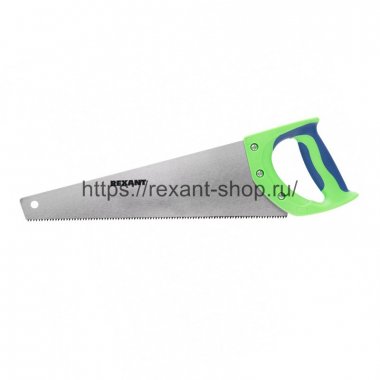 Фотография товара 'Rexant Ножовка по дереву REXANT «Зубец» 500 мм, 7-8 TPI, каленый зуб 2D, двухкомпонентная рукоятка, 12-8215'