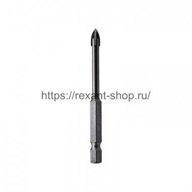 Фотография товара 'Rexant Сверло по стеклу и керамике 4 мм 4 грани шестигранный хвостовик, 91-0647'