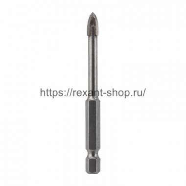 Фотография товара 'Rexant Сверло по стеклу и керамике 6 мм 4 грани шестигранный хвостовик , 91-0649'