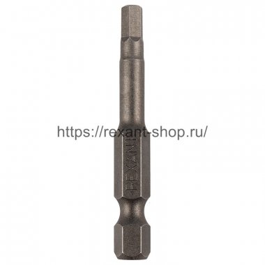 Фотография товара 'Rexant Бита шестигранная HEX-4*50 мм для шуруповерта сталь S2, 92-0422'