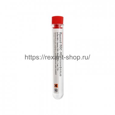 Фотография товара 'Rexant Припой с канифолью ПОС-90 , 10 г, ?1.0 мм, 09-3102'