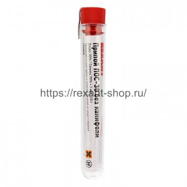 Фотография товара 'Rexant Припой без канифоли ПОС-30 , 10 г, ?1.0 мм, 09-3091'