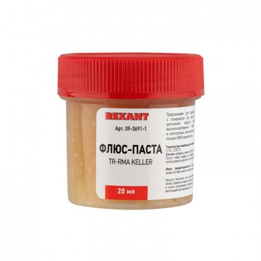 Фотография товара 'Rexant Флюс для пайки REXANT, паста TR-RMA KELLER, 20 мл, 09-3691-1'