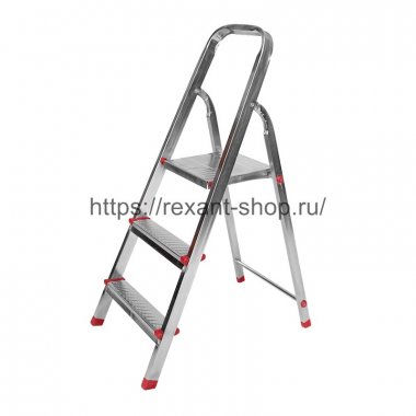 Фотография товара 'Rexant Стремянка металлическая 3 ступеньки, усиленный профиль, 12-5053'