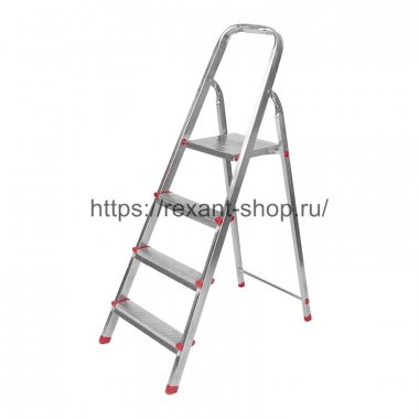 Фотография товара 'Rexant Стремянка металлическая 4 ступеньки, усиленный профиль, 12-5054'